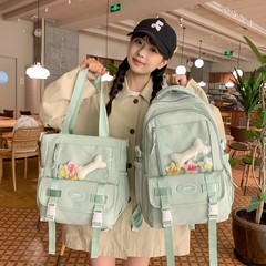 ランドセル 2点セット 新品 大容量 シンプル リュック 日本のキャンパス 万能 女の子 かわいい 高価値リュック