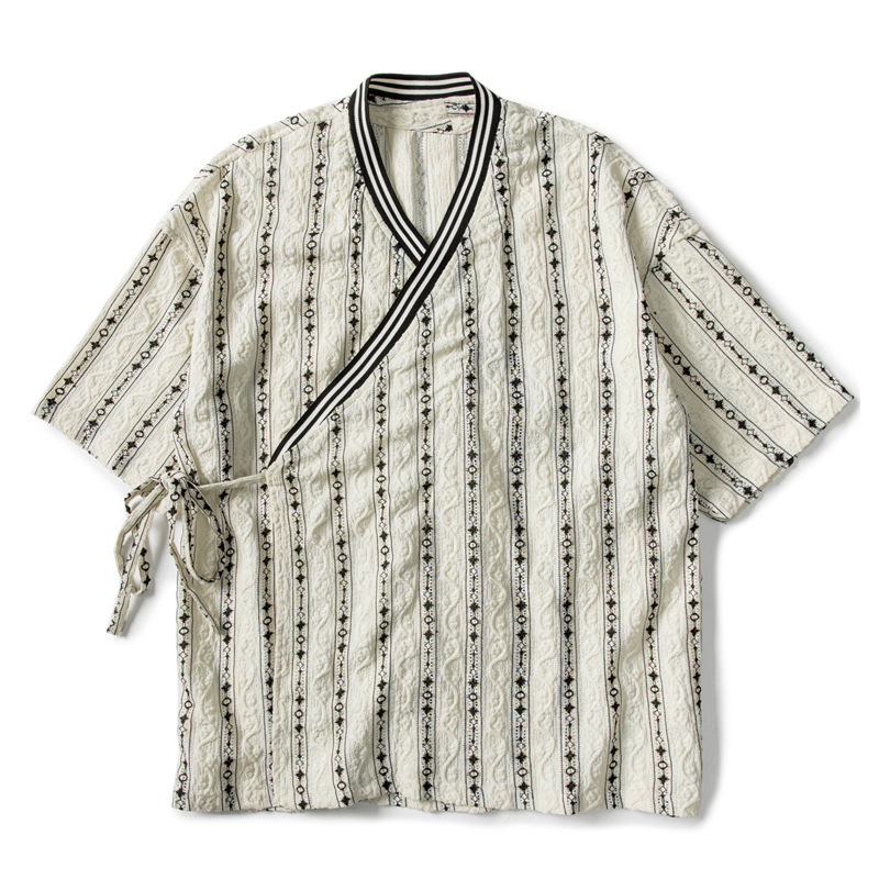 Japanese retro ethnic knitted shirt