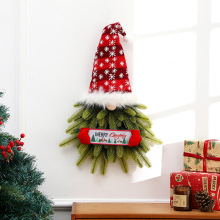 圣诞节无脸娃娃树装饰挂件场景布置圣诞节精灵花环圣诞节门挂壁挂