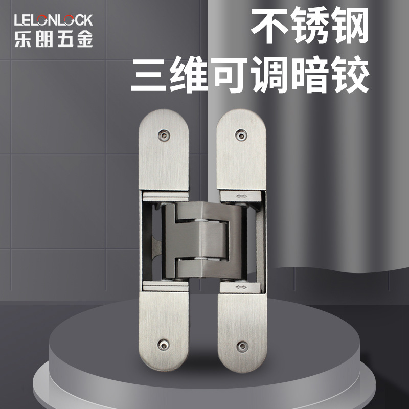 Personalizada 304 bisagra ajustable 3D pesada 120 kg bisagra de puerta cruzada bisagra de puerta invisible bisagra de puerta oculta