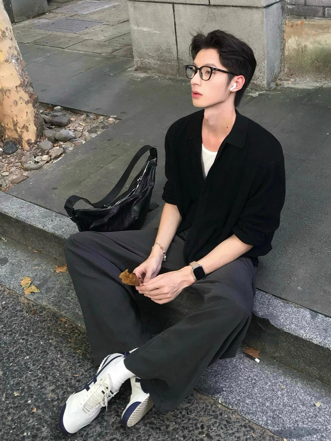 Classic Solid Color Heavy Knit Sweater for Men, New Spring and Autumn Versatile Casual Business Cardigan Jacket Trendy