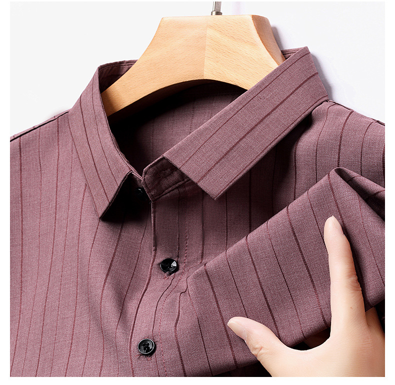 Camicia elegante uomo manica lunga traspirante no stiro_voghion.com