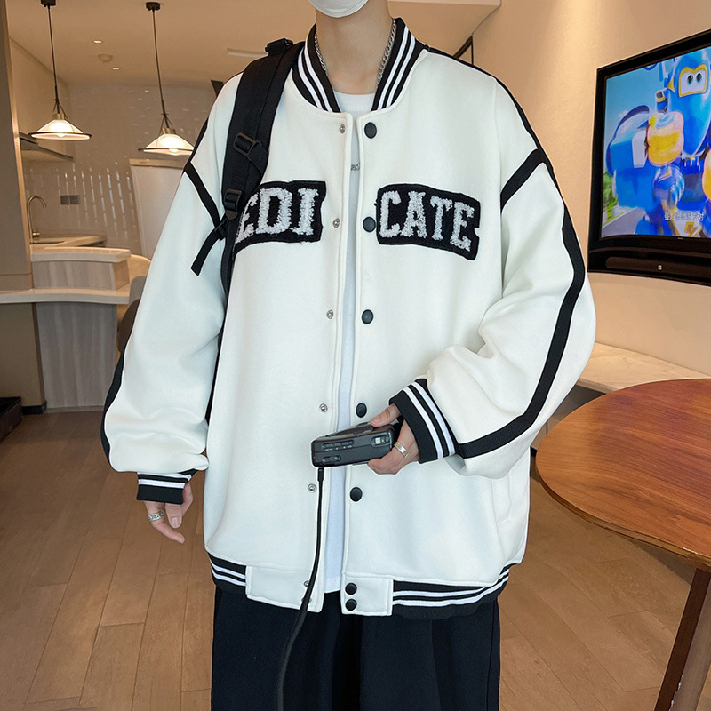 2025 New Spring and Autumn Jacket for Boys, Junior High and High School Students, Baseball Uniform, Stylish Teenage Boys' Jacket