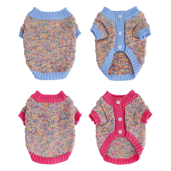 New knitted cardigan for small and medium-sized dogs Bichon Frize…