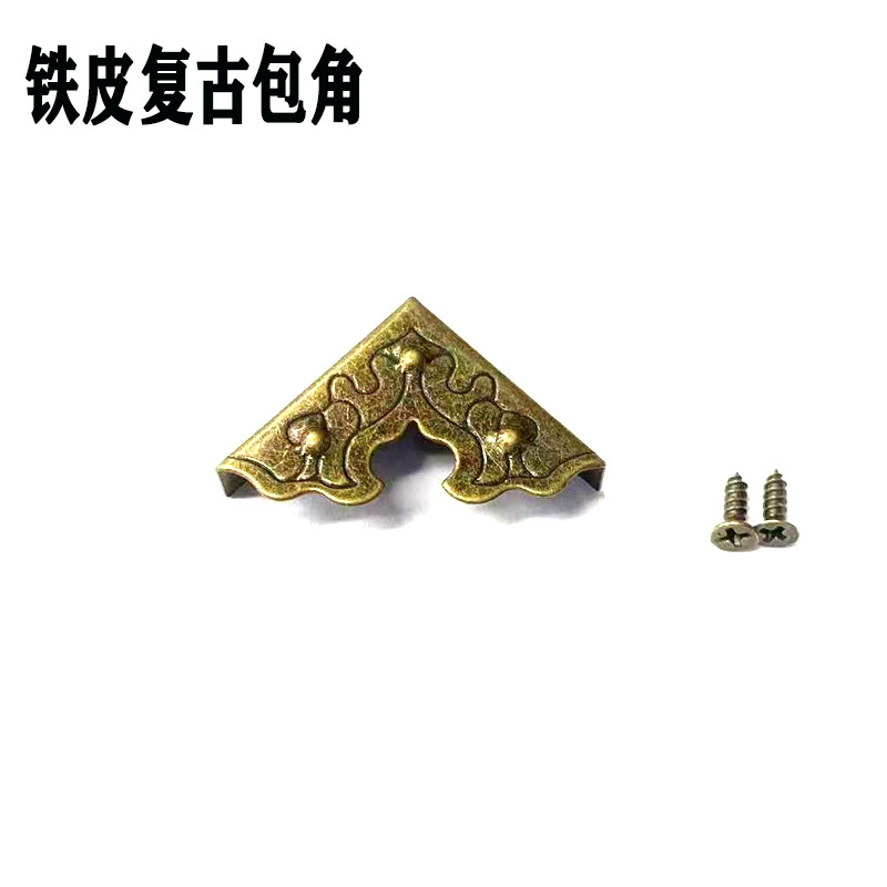 Железная ретро фоторамка, угловая защита для фотостудии, бронзовая защита от столкновений, прямоугольный узор, складная защита углов