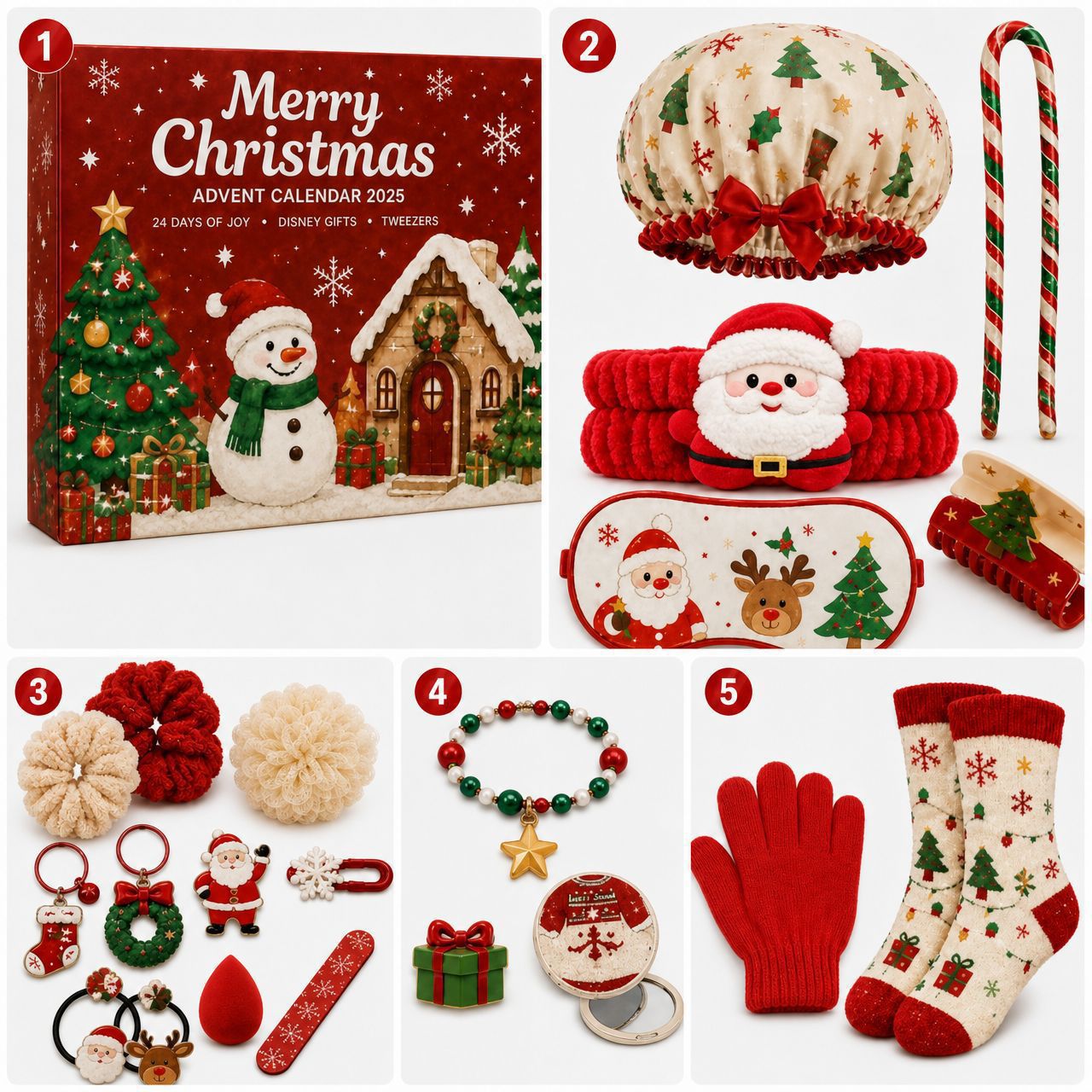Caja Ciega de Calendario de Adviento de Tela para Navidad