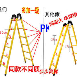 0FE9梯子家用折叠五步2米3米加厚工程梯人字梯铁梯伸缩梯阁楼