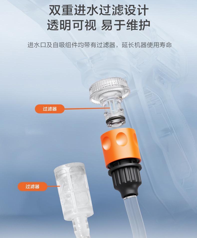 Lithium battery wireless high-pressure car washing machine high-pressure water pump portable household car washing artifact car washing handheld water grab