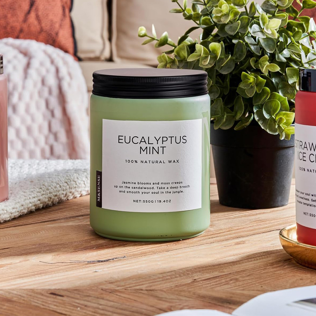 Mint fragrant matte candle