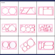 多款饼干模具 塑料饼干切菱形爱心五角星塑料一体式切模蛋糕模具