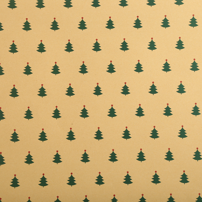 Papel de embalaje de regalo de Navidad espesado papel de embalaje de Navidad al por mayor árbol de Navidad alce regalo caja papel de embalaje