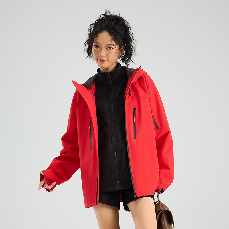 Área azul azul azul con la misma armadura serie de traje de asalto 3 en 1 al aire libre impermeable al aire libre abrigo de montaña desmontable