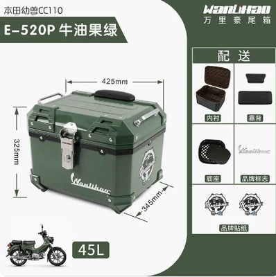Motorcycle trunk Beam Motorcycle Trunk Electric - avocado-green-e-520p