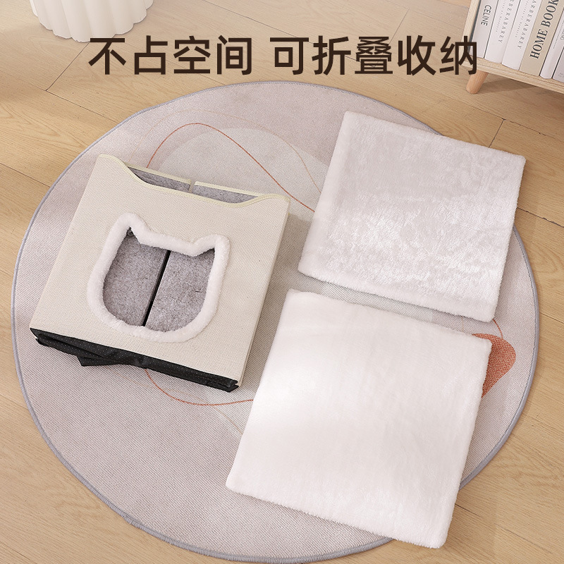 Nido de gato transfronterizo plegable para alojar gatos, casa de gato, villa de cuatro estaciones con placa de agarre para gatos, calentamiento para gatos, productos para mascotas