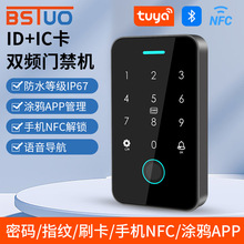 室外防水涂鸦蓝牙双频门禁机磁力锁电插锁刷卡app开锁NFC开锁