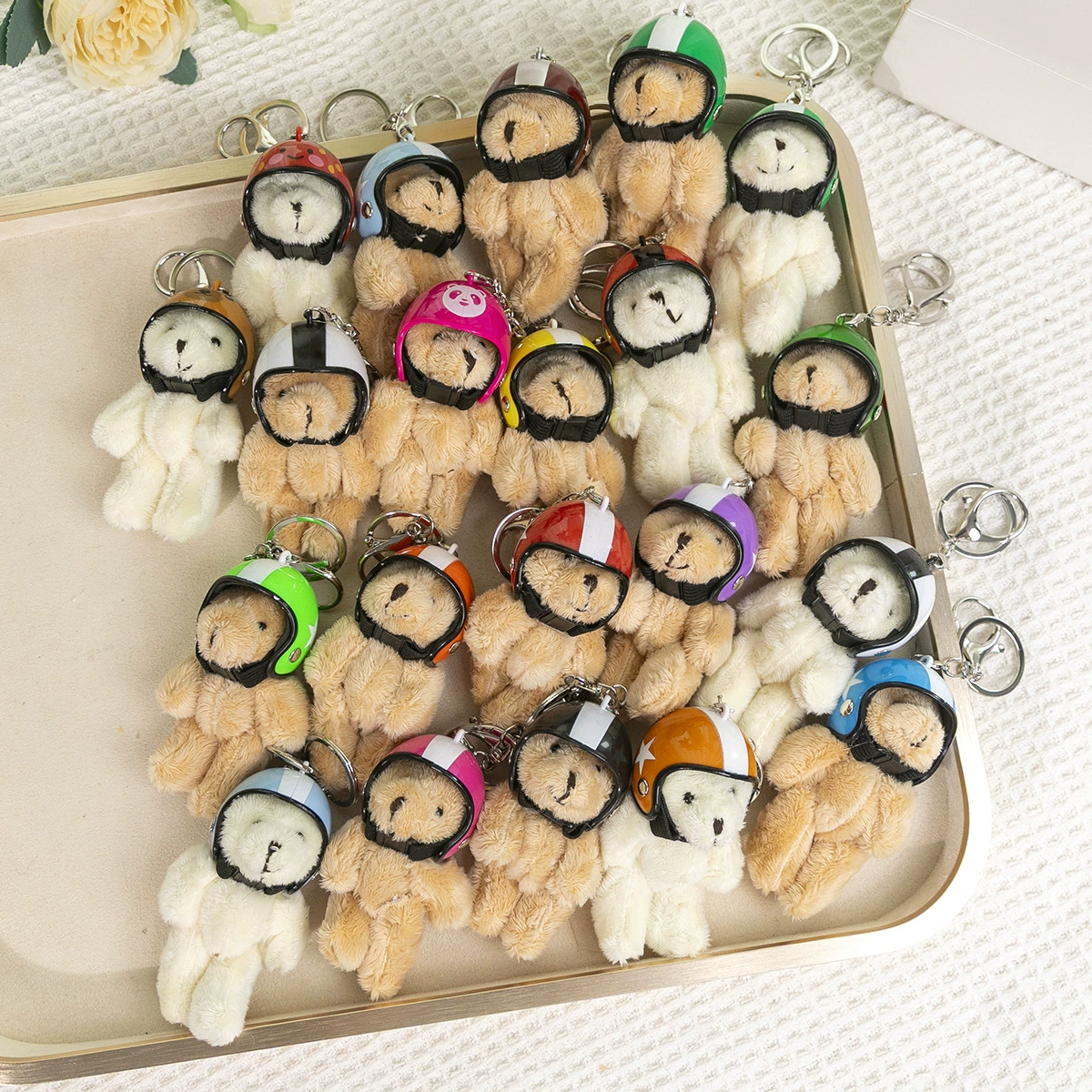 168 корейские ins мотоциклетный шлем медведь брелок сумка подвеска милые плюшевые куклы аксессуары подарки