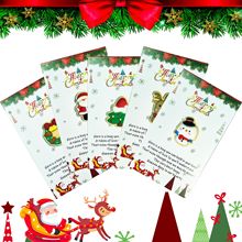 Temu圣诞节pocket hug 2025新年祝福贺卡 创意树脂口圣诞老人卡片