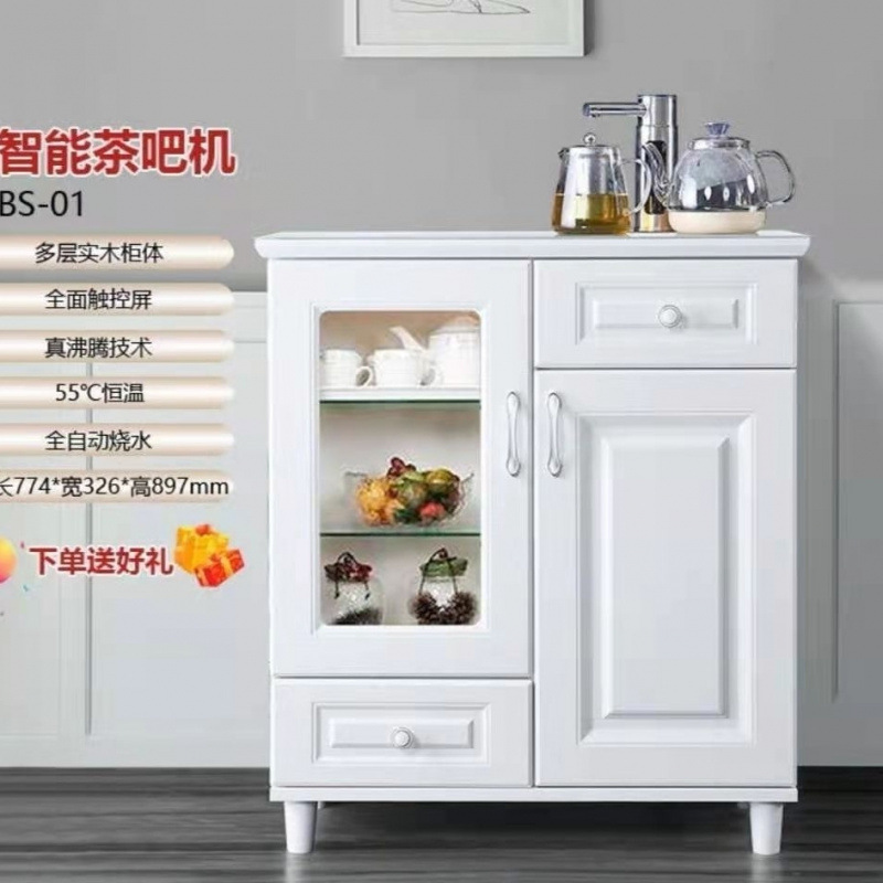 Nuevo tipo de madera de lujo ligera inteligente máquina de té sala de estar alta gama automática casera multifunción máquina de beber todo en un gabinete