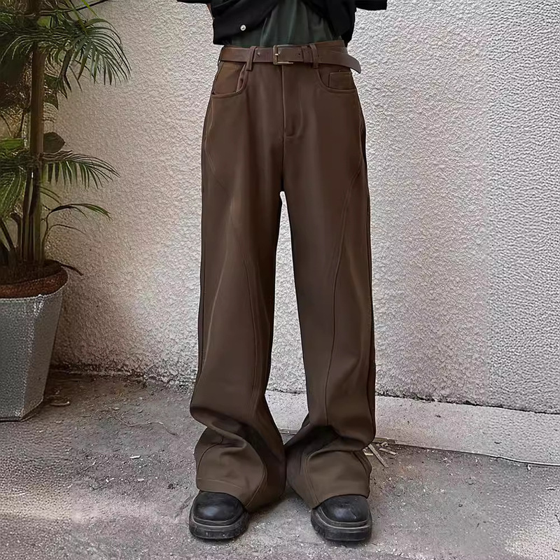 American-style vintage Brown Pants Maillard cleanfit Pants Men's Dipper High-end Vibe Micro Horn