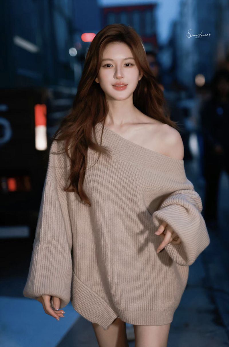 Lazy Style Off-shoulder Puff Sleeve Knit Sweater