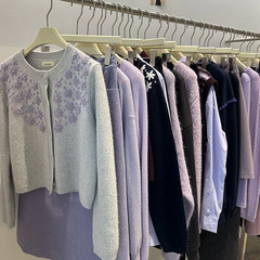 韓国版の新鮮で甘いカシミアセーター、新鮮で甘い13行ニットセーター、春のブランド婦人服卸売供給