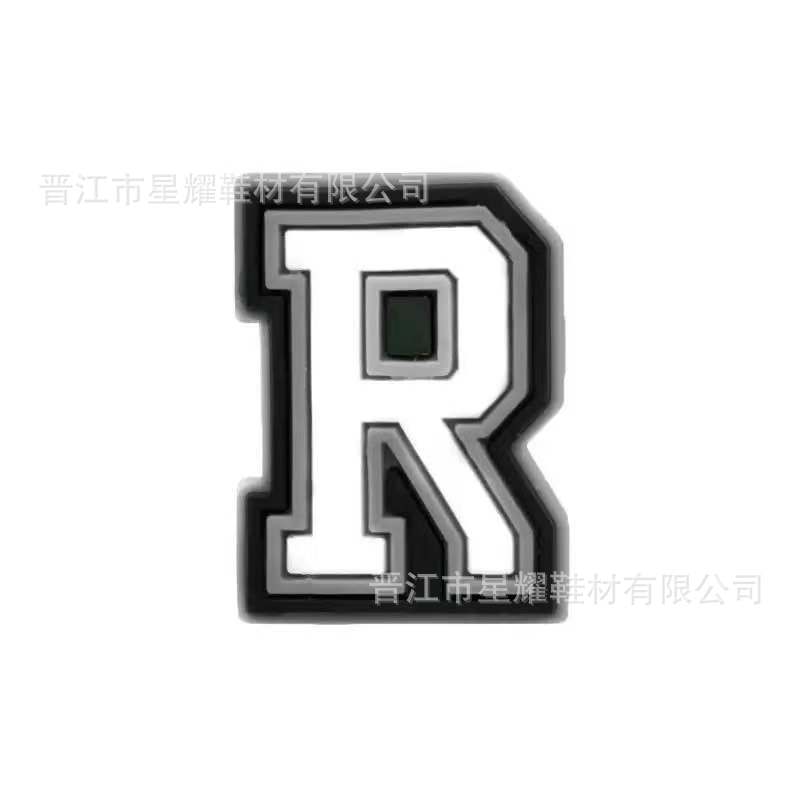 En stock agujero zapatos accesorios PVC plástico gota zapato flor zapato hebilla zapato decoración carta número 37 correa de muñeca hebilla decorativa flor