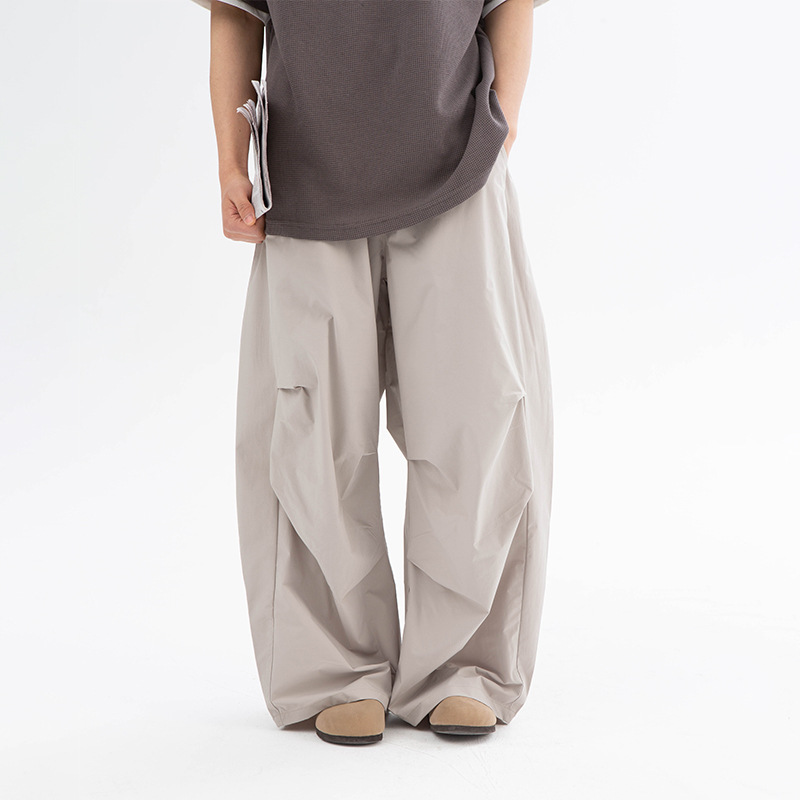Summer retro Japanese solid color trousers
