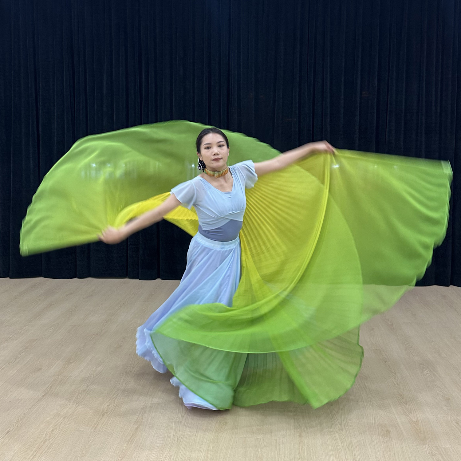 Belly Dance Simulated Butterfly Wings Chiffon Silk Gradient Ethnic Dance Performance Props Factory Direct Sale