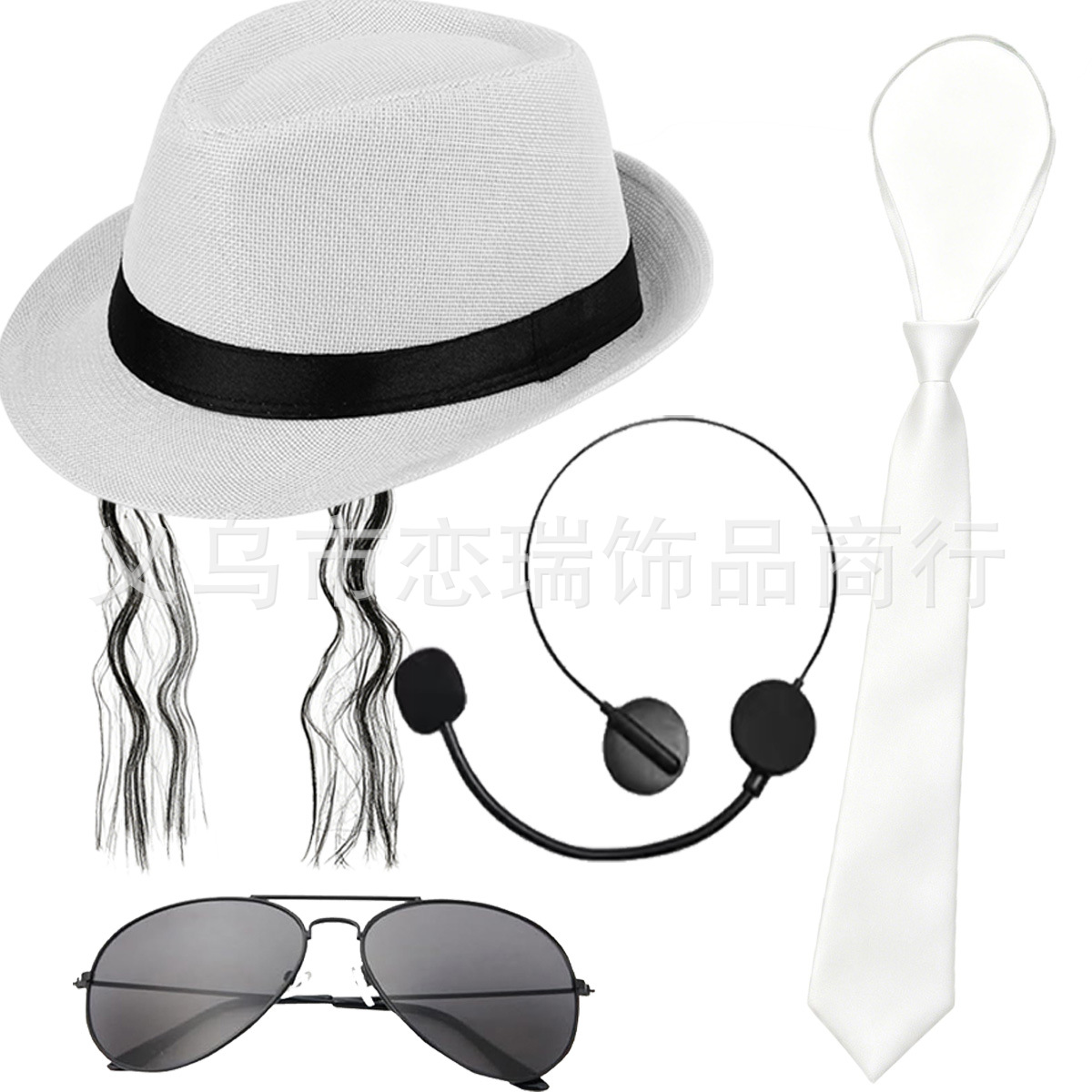 70s DISCO espectáculo accesorios esquinilla sombrero corbata guantes cinturón hombre conjunto Xiaoyin TEMU en stock