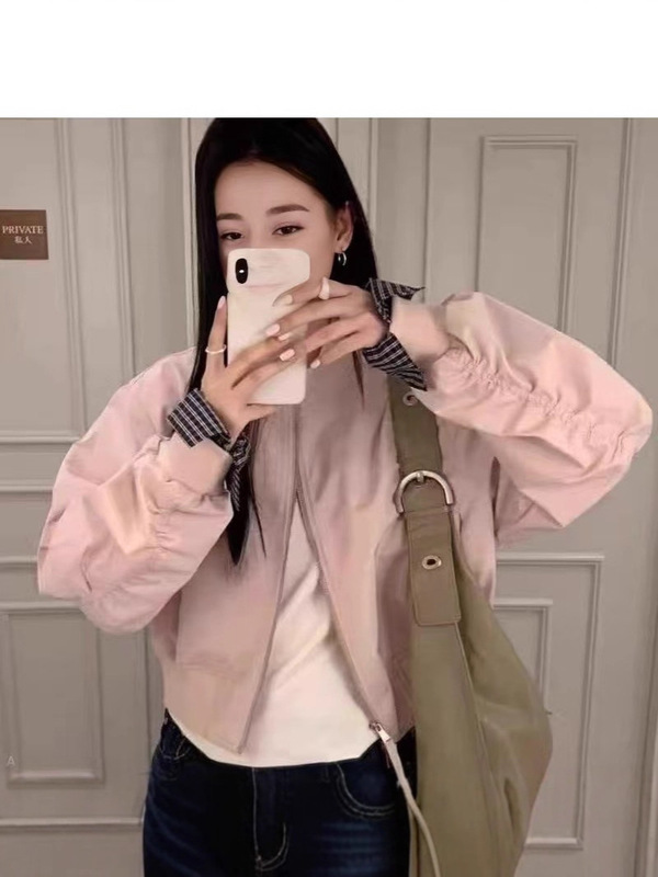 韩版时尚百搭减龄小个子棒球服外套女2025新款开春季超火短款上衣|undefined