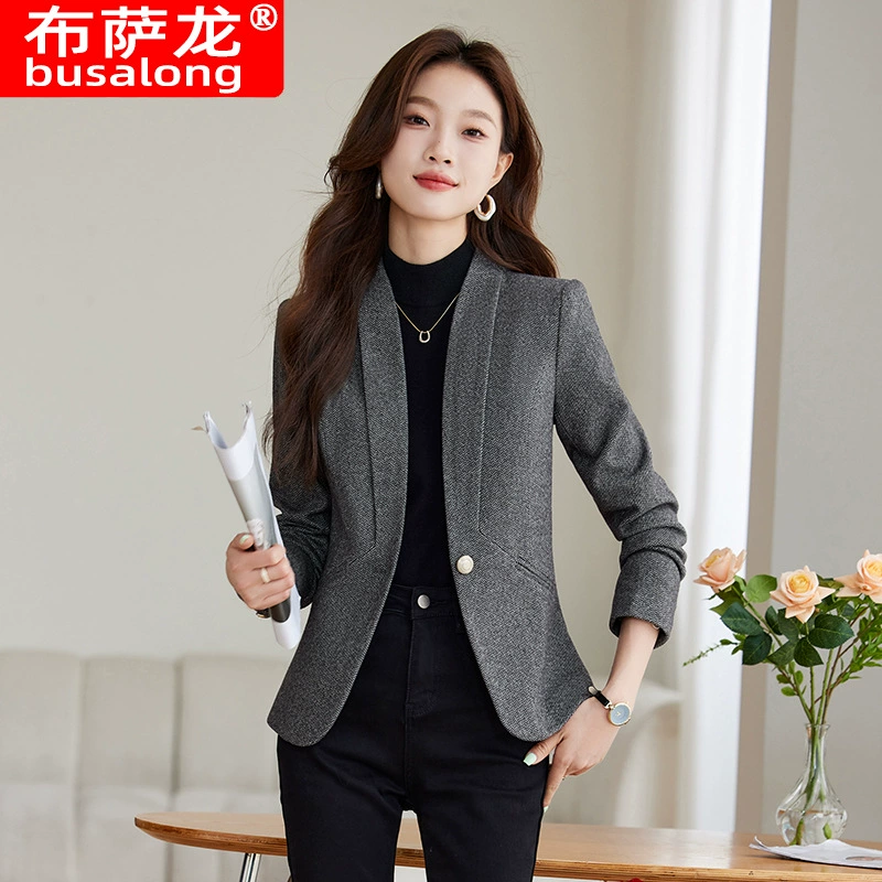 2024 новый бузалонг busalong женский с длинными рукавами профессиональный маленький костюм официальное женское пальто комбинезон 8213
