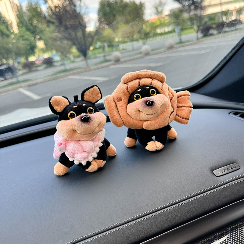 Accesorios de coche de abeja y perro adornos 2025 nuevos accesorios de decoración de coche consola central de coche panel de instrumentos linda mujer