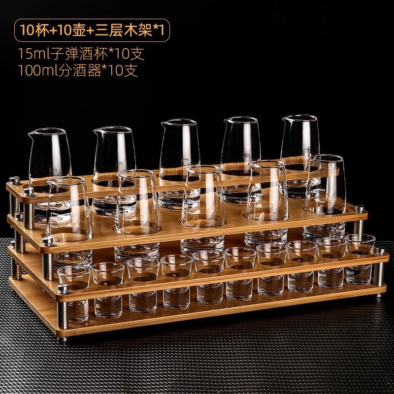 Coppa de vidrio de alta calidad de Phnom Penh dispensador de vino conjunto de vinos de hotel casero de lujo ligero taza de bala un sorbo de taza de vino