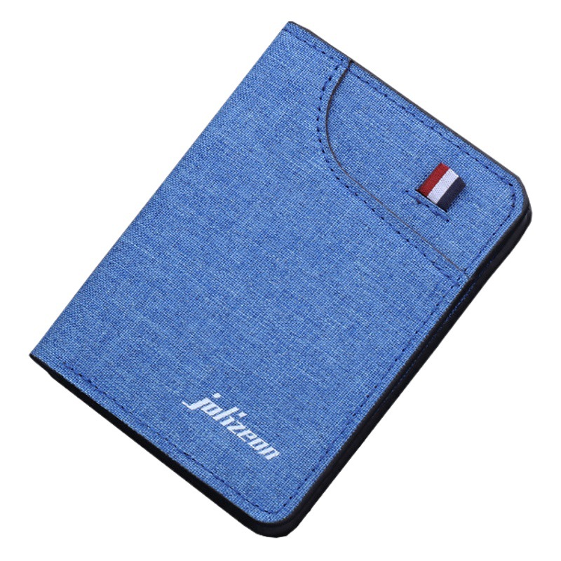 Cartera de lona vertical billetera corta para hombres al por mayor billetera de belleza para hombres billetera transfronteriza para hombres