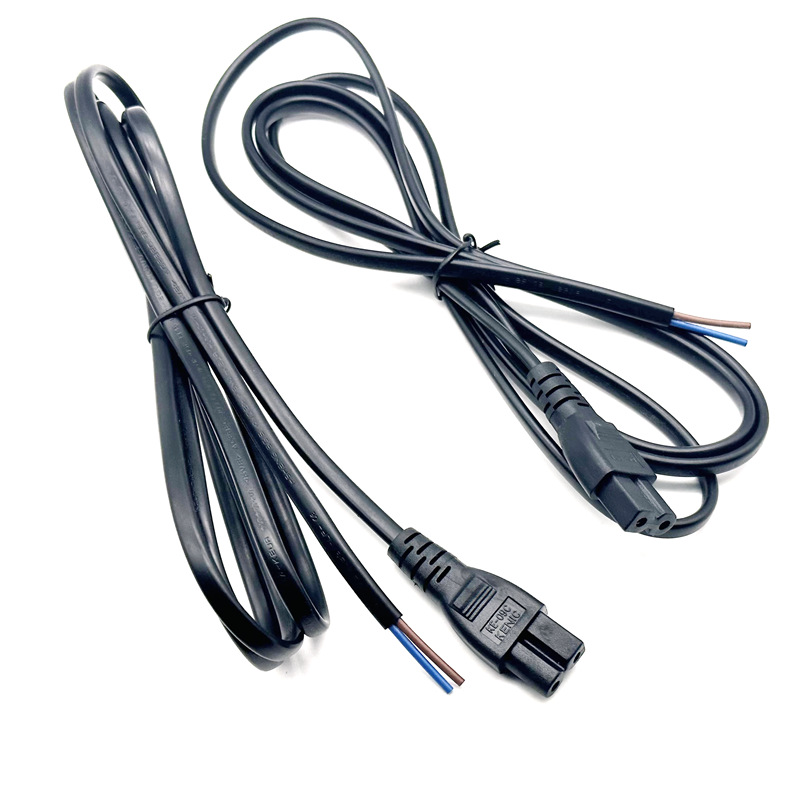 两孔8字尾电源连接线 音响美容美发仪器设备D字电源线C8C7公母线