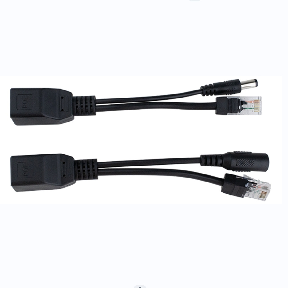 金属POE分离器 公母头12V POE连接线安防监控设备连接线