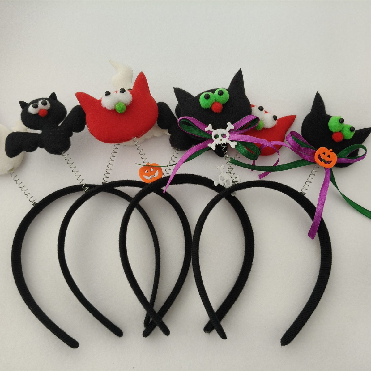 Decoración de Halloween para adultos, pernos de cabello para niños, toque de cabello, fiesta de fantasmas, maquillaje, vestido de baile con banda de cabello