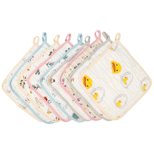 Baby gauze towel pure cotton super soft newborn handkerchief face towel children's small square towel baby saliva feeding