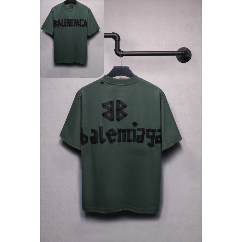 25ssクロスボーダー高品質タワーテーププリントレタードダメージ半袖Tシャツゆったり万能ワンピース卸売|undefined