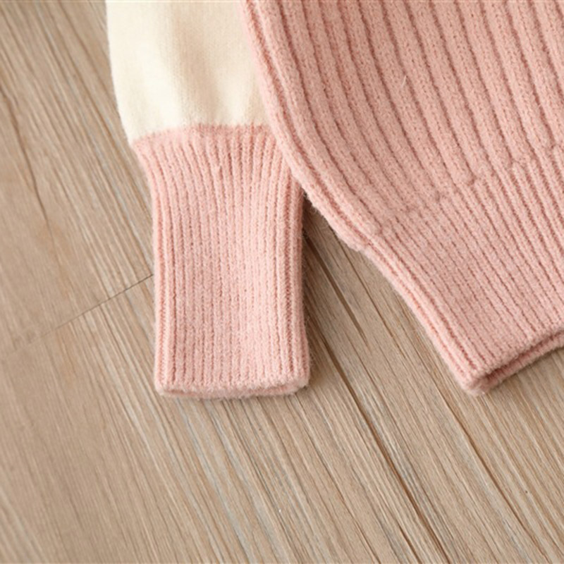 Maglione delle ragazze 2024 Primavera delle nuove donne Tesoro camicia con fondo lavorato a maglia Pantaloni a gamba larga Set a due pezzi Abbigliamento per bambini coreano_voghion.com