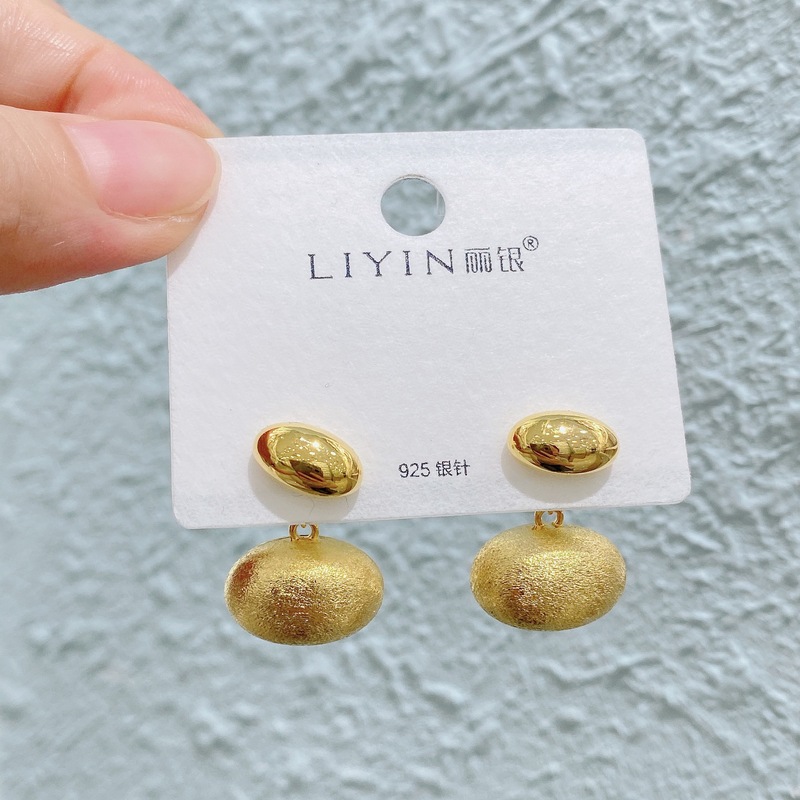 丽银/丽贝丽影复古金属耳环潮流耳饰女简约气质耳坠个性时尚潮款|undefined