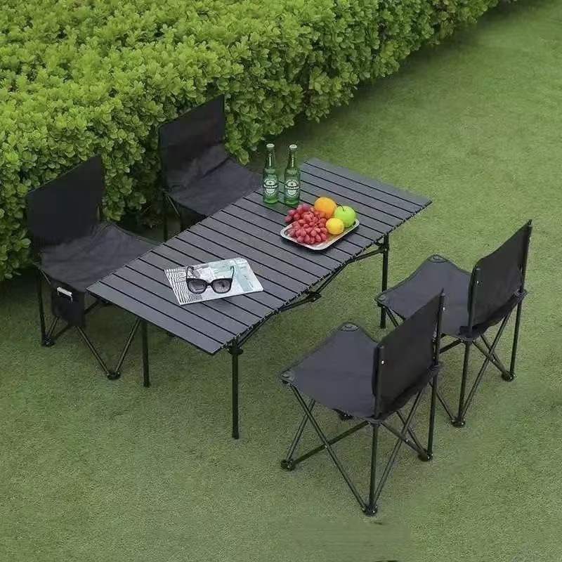 Mesa plegable transfronteriza explosión al aire libre puede almacenar elevación ajustable mesa de tortilla de huevo mesa de acero al carbono mesa de comedor