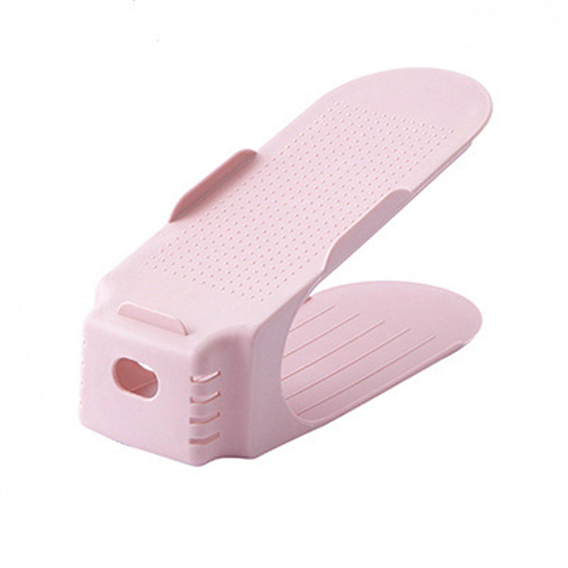 simple y grueso para artículos para el hogar soporte de zapatos integrado para almacenar soporte de zapatos simple de plástico de doble capa ajustable soporte de zapatos