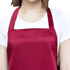 Processing advertising aprons with printed logos for kitchen and restaurant uniforms, manufacturers for event gifts and promotional red long aprons