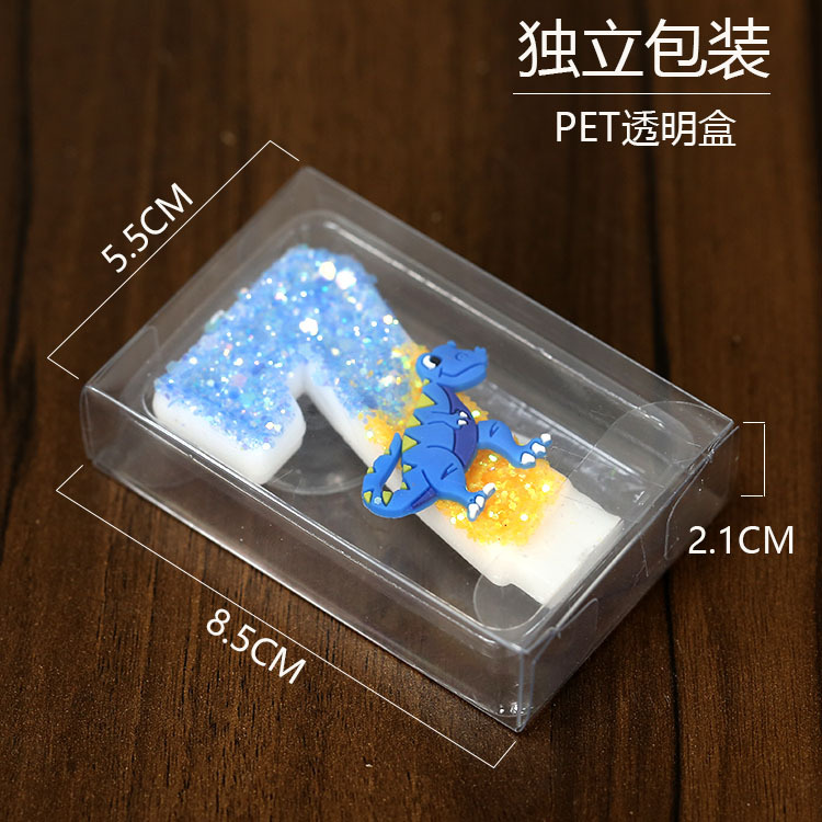 Vela de cumpleaños de niño Decoración de Pastel vela digital forma de dinosaurio anime artesanía vela para comercio electrónico transfronterizo
