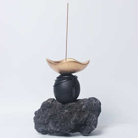 水泥北欧燃烧工具容器多功能托盘复古蜡烛台香炉香托香座香插房屋