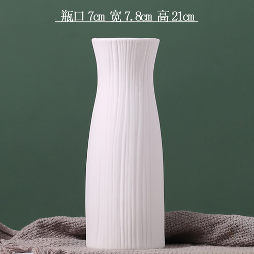 Nordic Ceramic Vase Ornaments Ins Style Creative White Bisque Crafts Home Decoration Ornaments Hydroponic Vase
