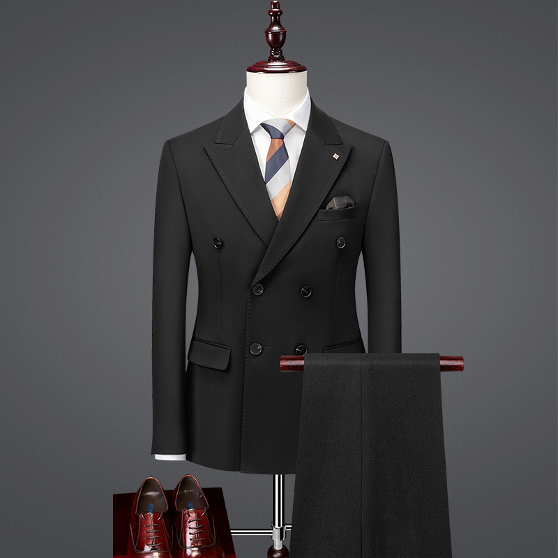 Double-breasted suit men's suit decorati...