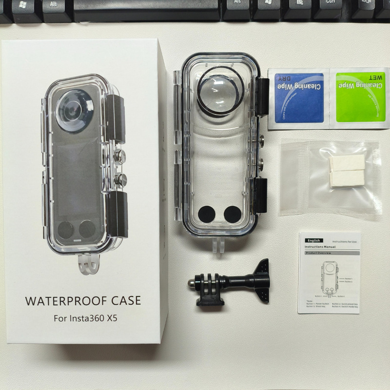 Suitable for Insta360X5 Fully Invisible Glass Lens Diving Case Waterproof Case Surfing Skiing Snorkeling Accessories Suitable for Insta360X5 Fully Invisible Glass Lens Diving Case Waterproof Case Surfing Skiing Snorkeling Accessories