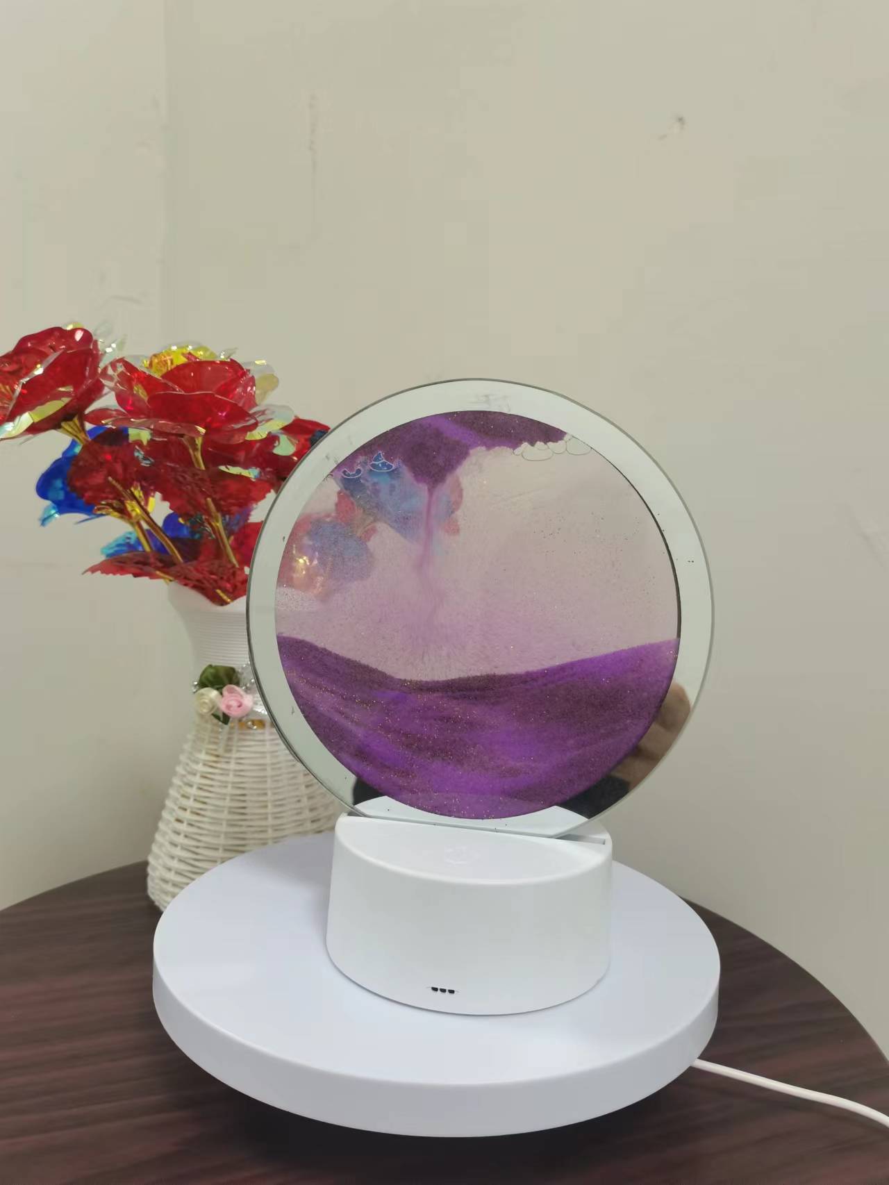 Romántico 16-color de control remoto de vidrio de arena movedizas pintura colorida noche luz creativa regalo descompresión alivio tapada sala de estar ambiente